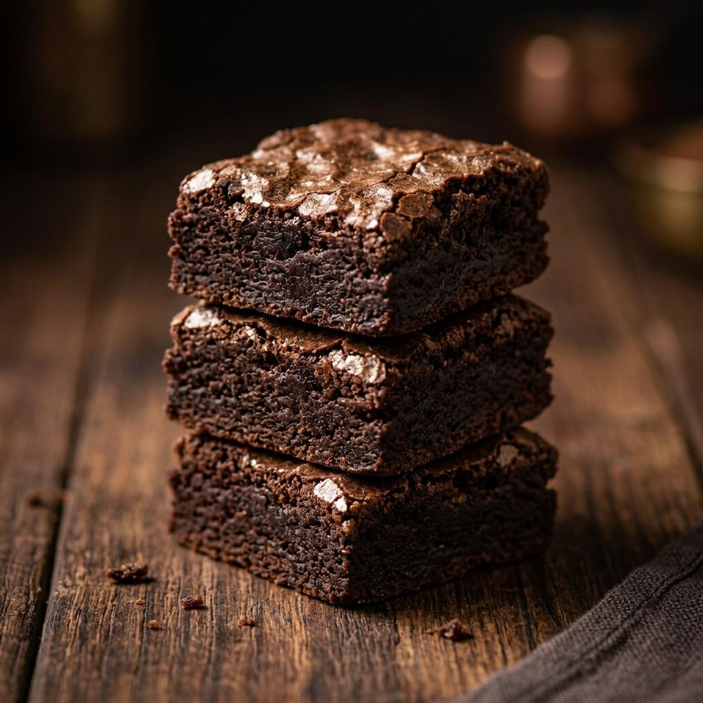 Stacked brownie squares